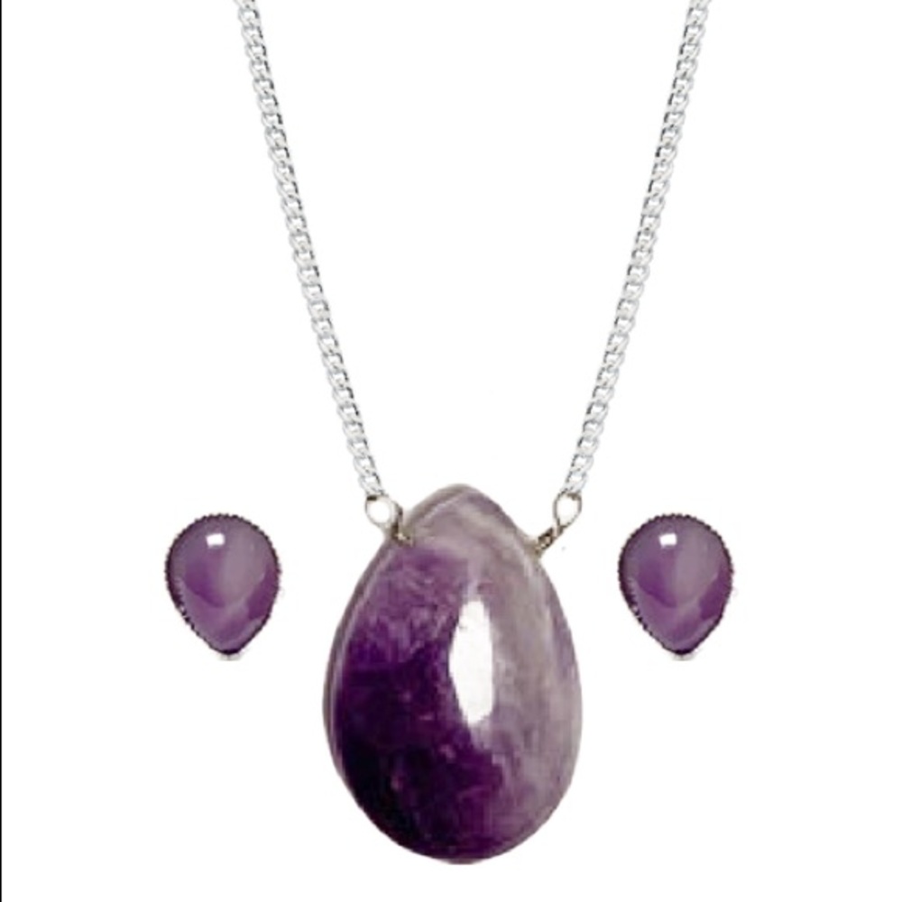 AMELIA RUE Amethyst Drops Set - Picture 4 of 7